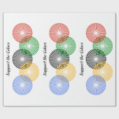 Ondersteun de kleuren - cadeaupapier (Vlak)