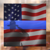 Ondersteun de politie Thin Blue Line Raamsticker (Vel 2)