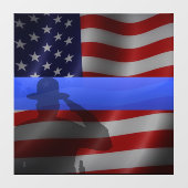 Ondersteun de politie Thin Blue Line Raamsticker (Vel)
