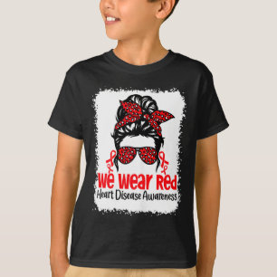 Ondersteun Hartziekte Bewustzijn We dragen Rode Te T-shirt
