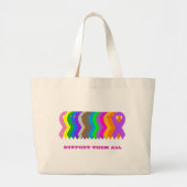Ondersteun hen allen grote tote bag (Voorkant)