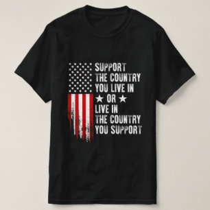 Ondersteun het land waar je woont in USA America T T-shirt