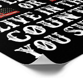 Ondersteun het land waar je woont Shirt 4 juli Poster (Hoek)