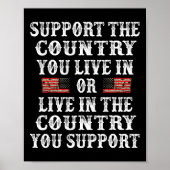 Ondersteun het land waar je woont Shirt 4 juli  Poster (Voorkant)