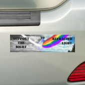 Ondersteun het recht om op een niet-nagemaakte sti bumpersticker (Op auto)