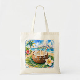 Ondersteun HIMELE Hawaiaanse Boodschappentas Kokos Tote Bag