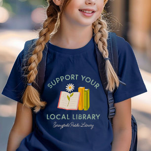 Ondersteun je lokale bibliotheek aangepast t-shirt