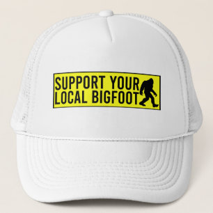 Ondersteun je lokale Bigfoot, Funny Bigfoot liefhe Trucker Pet