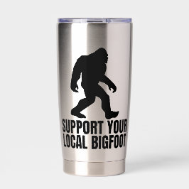 Ondersteun je lokale Bigfoot Grappige Bigfoot lief Geïsoleerde Drinkbeker
