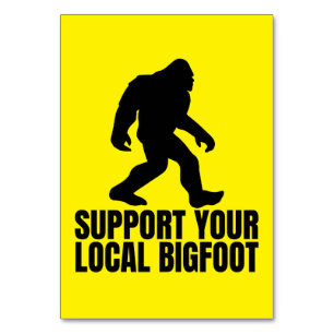 Ondersteun je lokale Bigfoot Grappige Bigfoot lief Kaart