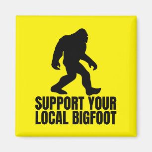 Ondersteun je lokale Bigfoot Grappige Bigfoot lief Magneet