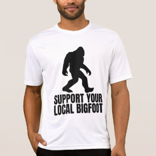 Ondersteun je lokale Bigfoot Grappige Bigfoot lief T-shirt