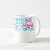 Ondersteun je lokale rollerbaan roller skating koffiemok (Voorkant rechts)