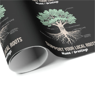 Ondersteun je lokale wortels met botanische boom a cadeaupapier