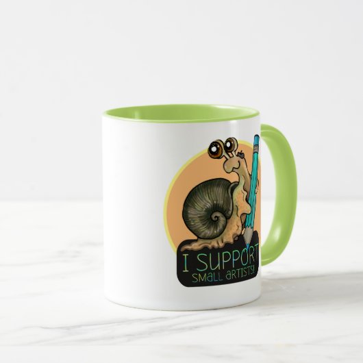 Ondersteun kleine artiesten slak mok (Voorkant rechts)
