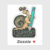 Ondersteun kleine artiesten slak sticker (Vel)