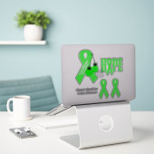 Ondersteun Lymfoom Cancer Awareness stickers (Laptop op bureau)
