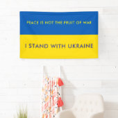 Ondersteun Oekraine Gepersonaliseerde Patriottisch Spandoek (Insitu)