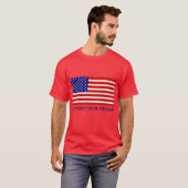 Ondersteun ons Mannen T-shirt met de vlag van onze (Voorkant volledig)