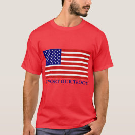 Ondersteun ons Mannen T-shirt met de vlag van onze