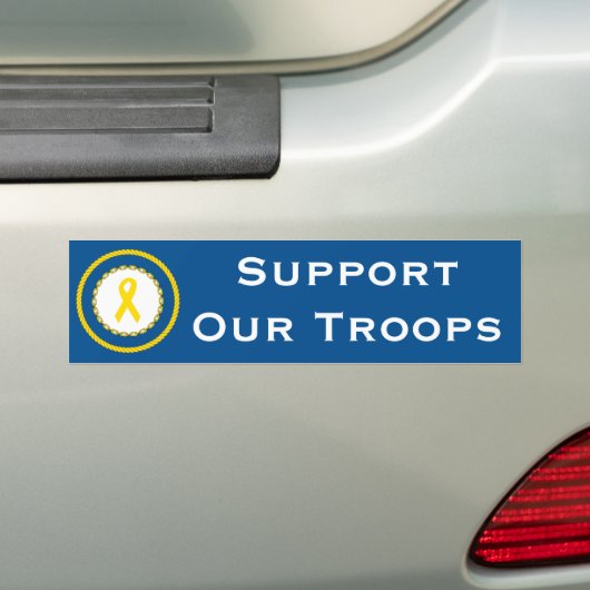 Ondersteun ons troepenlint bumpersticker (Op auto)