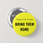 Ondersteun onze troepen, BRENGT HEN THUIS (KLR 2) Ronde Button 5,7 Cm (Voorkant /achterkant)