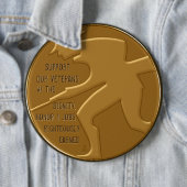 Ondersteun onze veteranen Golden Ronde Button 6,0 Cm (In situ)