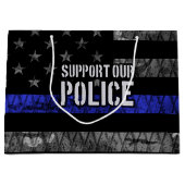 Ondersteun onze vlag, die door de politie is geblo groot cadeauzakje (Voorkant)