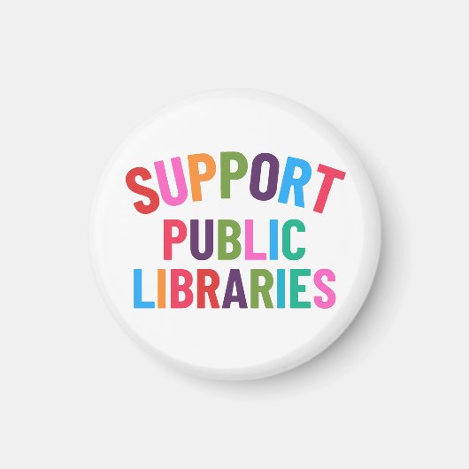 Ondersteun Openbare Bibliotheken Magneet (Voorkant)