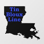 Ondersteun politie in blauw lijnenvenster bellen raamsticker (Vel)