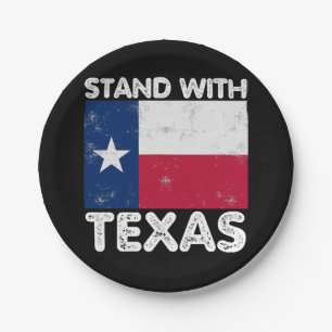 Ondersteun Texas Ik Sta Met Texas Texaanse Vlag Papieren Bordje
