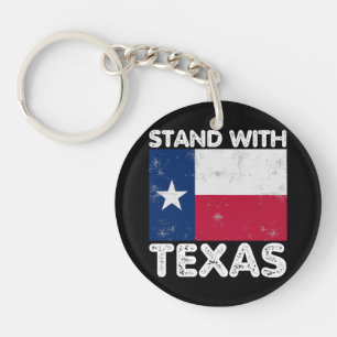 Ondersteun Texas Ik Sta Met Texas Texaanse Vlag Sleutelhanger