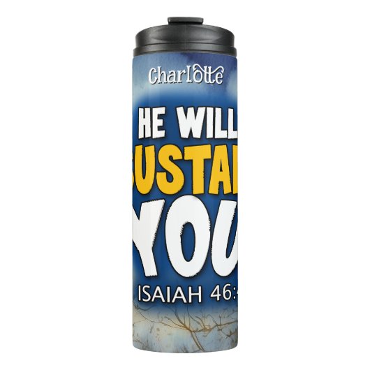 Ondersteun u: Jesaja 46:4 Thermosbeker (Voorkant)