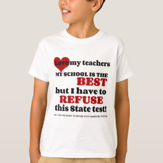Ondersteun uw leraar. Ondersteun je school. Option T-shirt