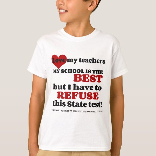 Ondersteun uw leraar. Ondersteun je school. Option T-shirt (Voorkant)