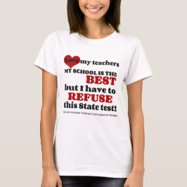 Ondersteun uw leraar. Ondersteun je school. Option T-shirt