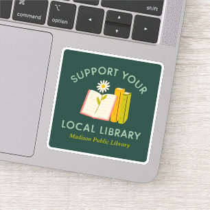 Ondersteun uw lokale aangepaste bibliotheek sticker