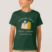 Ondersteun uw lokale aangepaste bibliotheek t-shirt (Voorkant)
