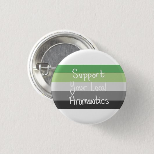 Ondersteun uw lokale Aromantics-Button Ronde Button 3,2 Cm (Voorkant /achterkant)