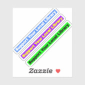 Ondersteun uw lokale bibliotheek - eenvoudige teks sticker (Vel)