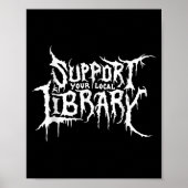 Ondersteun uw lokale bibliotheek Horror Bookworm o Poster (Voorkant)