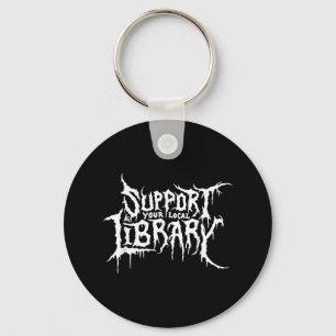 Ondersteun uw lokale bibliotheek Horror Bookworm o Sleutelhanger