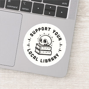 Ondersteun uw lokale bibliotheek sticker
