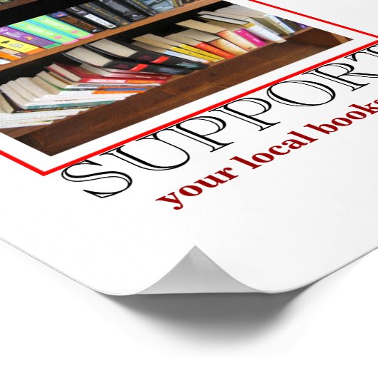 Ondersteun uw lokale boekwinkel poster (Hoek)