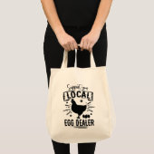 Ondersteun uw lokale eierhandelaar boerenmarkt tote bag (Voorkant (product))