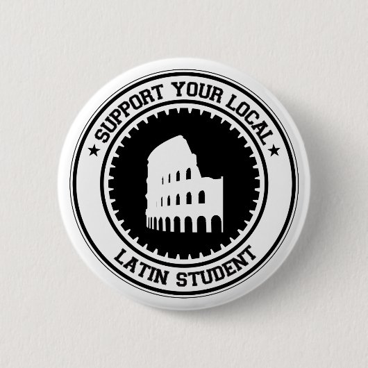 Ondersteun uw lokale Latijnse student Ronde Button 5,7 Cm (Voorkant)