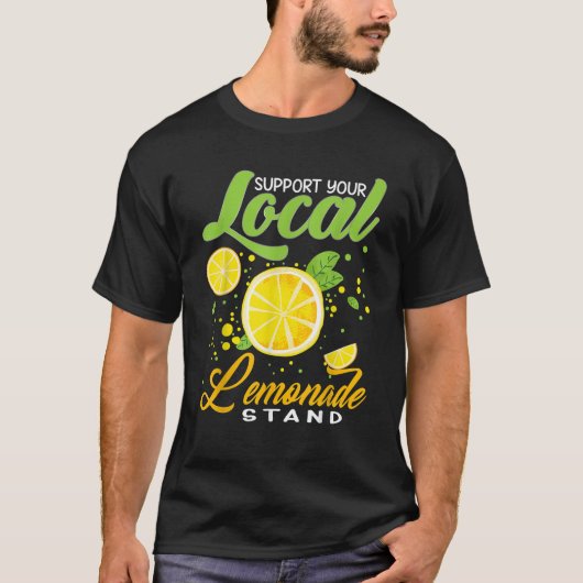 Ondersteun uw lokale limonade stand crew zomer Kin T-shirt (Voorkant)