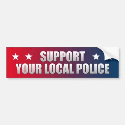 Ondersteun uw lokale politie bumpersticker (Voorkant)