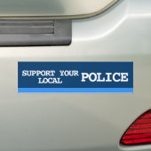 Ondersteun uw lokale politie bumpersticker (Op auto)
