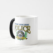 Ondersteun uw lokale politie magische mok (Voorkant links)